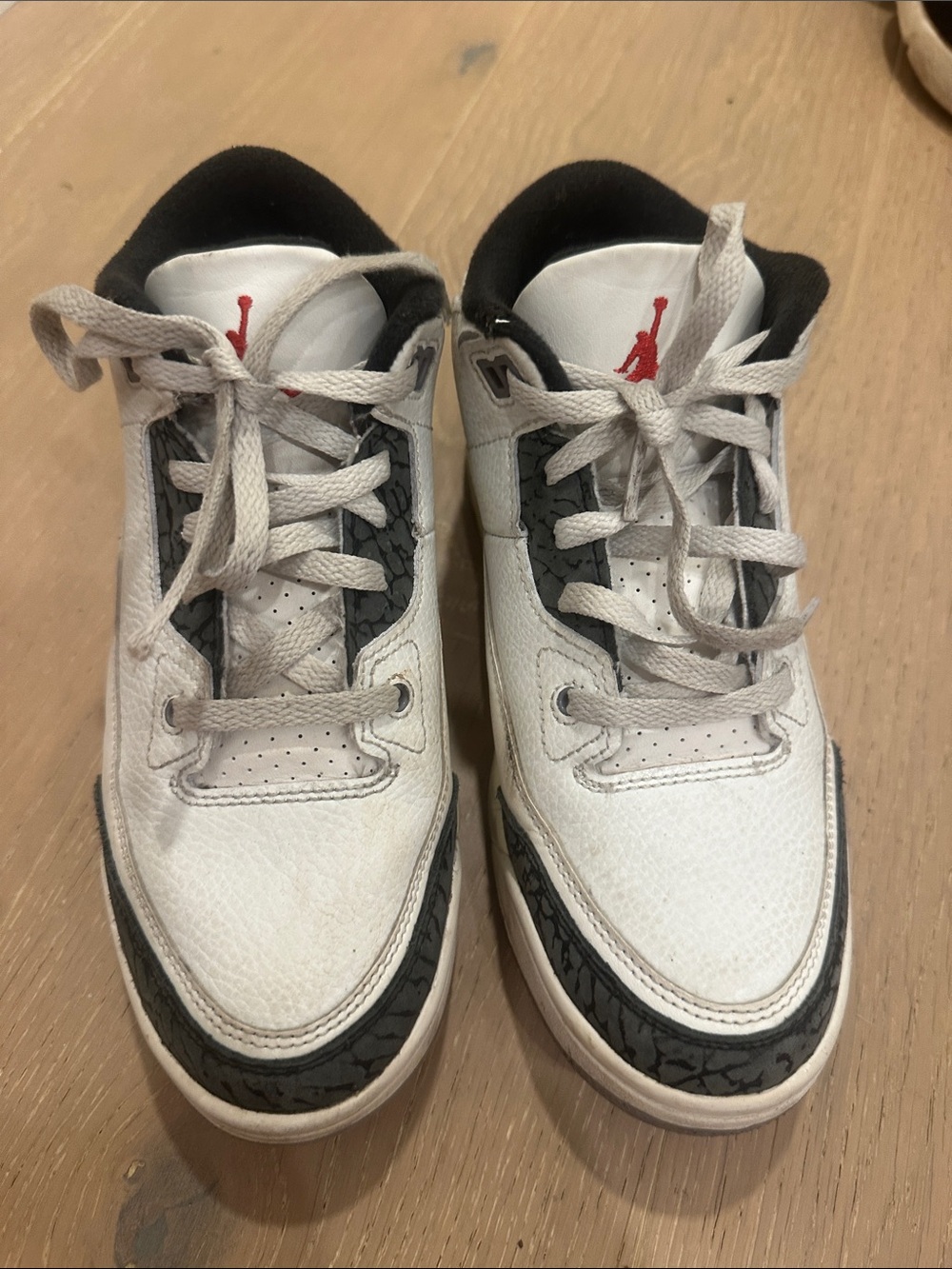 Nike Air Jordan Boy’s white/grey high top sneakers